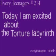 Every Teenagers #214 Today I am excited about the Torture labyrinth everyteenagers | tumblr